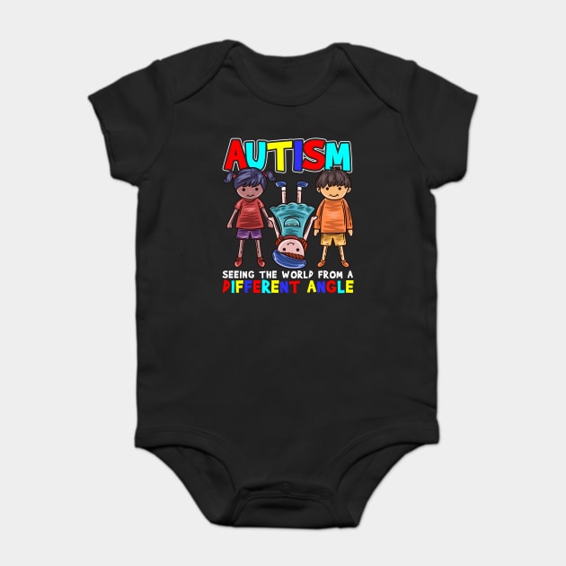Autism Seeing the World from a Different Angle Awareness product Baby Bodysuit by creative